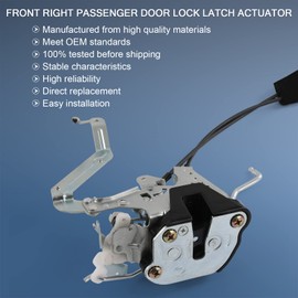 DICMIC Front Right Passenger Door Lock Latch Actuator Compatible with 2001-2007 Toyota Sequoia 2005-2006 Toyota Tundra Double Cab Replace# 69303-0C011, 69304-0C011