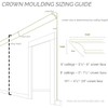 Ekena Millwork MLD04X04X05VE Versailles Crown Moulding, 4 3/8"H x 3