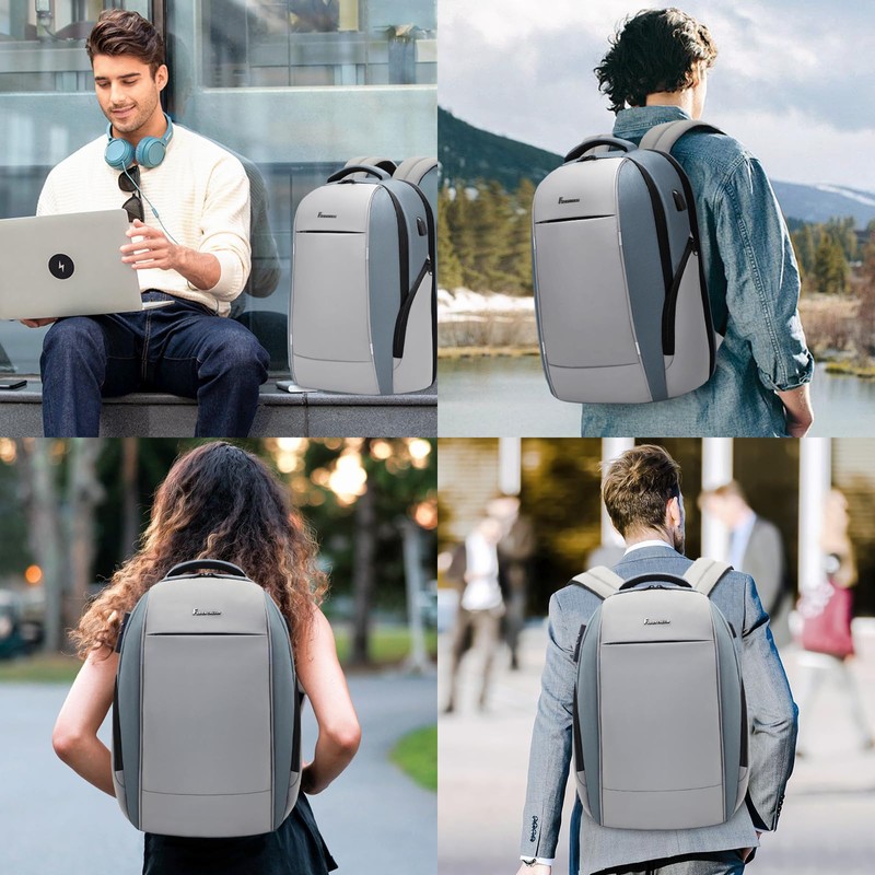 FABIEN CHERON Laptop Backpack for Men,17.3 Inch Professional Backpack for