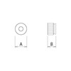 DAIDOHANT 10186090 Knurled Nut [Iron / Nickel Plating] (Standard) M4