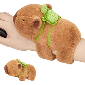 MisFun Capybara Snap Bracelet Children, Simulation Capybara Plush Toy, Capybara Cuddly Toy, Snap Bracelet, Soft Plush Toy, Capybara Cuddly Toy, Gift for Children and Friends (C)
