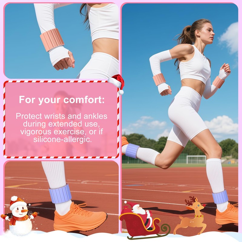 Lxlivn 2025 Upgraded Magnetic Ankle Weights for Women, Wrist Weights,Silicone