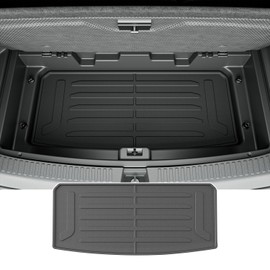 powoq Cargo Mat Compatible with 2024-2026 Chevy Traverse Trunk Mat TPE Lower Trunk Liner Rear Storage Cargo Liner Replacement for 2024 2025 2026 Chevy Traverse Accessories