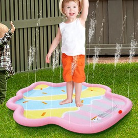 Non-Slip Sprinkler for Kids | Dog Sprinkler Shallow Pool,Interactive Outdoor Water Toys for 3+ Years Old Girls Boys Children Toddler or Dog