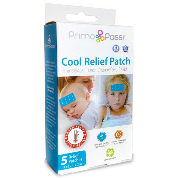 Primo Passi Fever Patch Relief for Kids, Cool Pads for Baby and Kids Fever Discomfort, 5 Sheets (Pack of 1, 1.00)