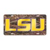 LSU Tigers Mirrored Laser Engraved Camo License Plate Tag