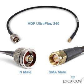 Proxicast 2 ft Ultra Flexible SMA Male - N Male Low Loss Coax Jumper Cable for 5G/4G/LTE/Ham/ADS-B/GPS/RF Radios & Antennas (Not for TV or WiFi) - 50 Ohm (ANT-141-020-02)