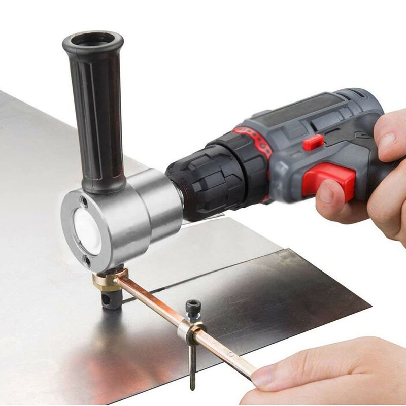 Sheet Metal Nibbler Cutter Double-Headed Sheet Cutter Nibbler Drill Attachment