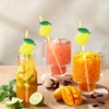 Lemonade Stand Paper Straws - 100PCS Fresh Lemonade Party Decorations