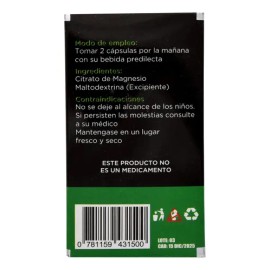 Citrato De Magnesio 60 Cápsulas Joy Natura                                                                                                            