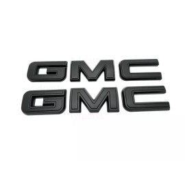 GMC Matte Front & Rear Emblem Overlay For 2019 - 2025 GMC Sierra 1500 2500HD 3500HD