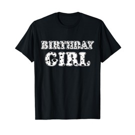 Dalmatian Birthday Girl Dalmatian Spots Print Birthday T-Shirt