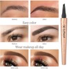 zykssy Pack of 2 Waterproof 3D Eyebrow Pencil, Microblading Eyebrow