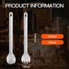 MAXCOOK Titanium Camping Utensil Set Lightweight Titanium Flatware Long Fork