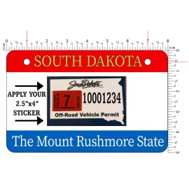 ATV license Plate, South Dakota UTV License Plate South Dakota ATV/UTV license Plate *FREE SHIPPING* HEAVY DUTY METAL!!