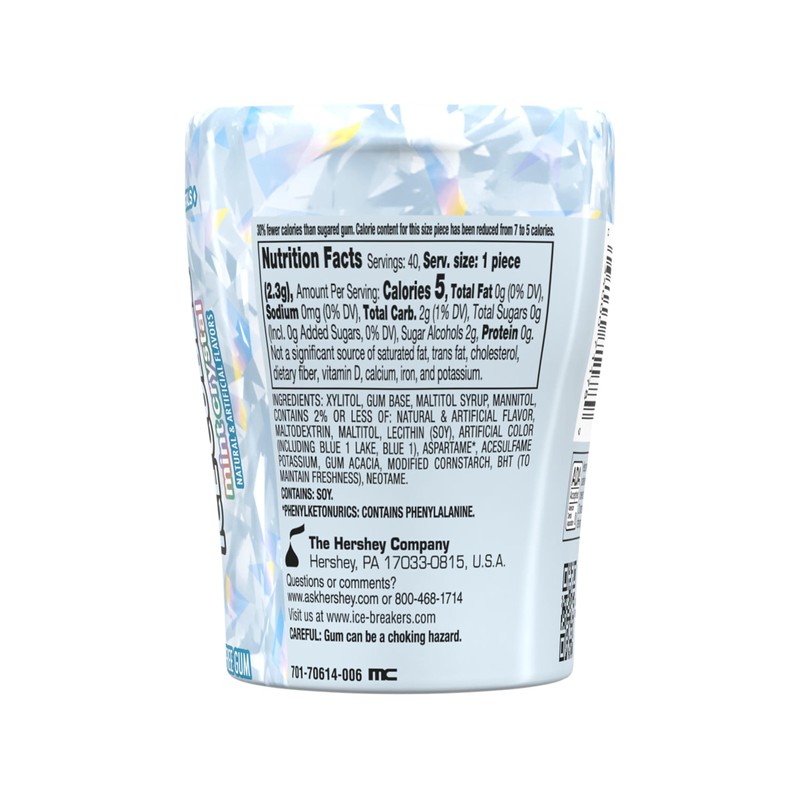 ICE BREAKERS Ice Cubes Mint Crystal Sugar Free Chewing Gum