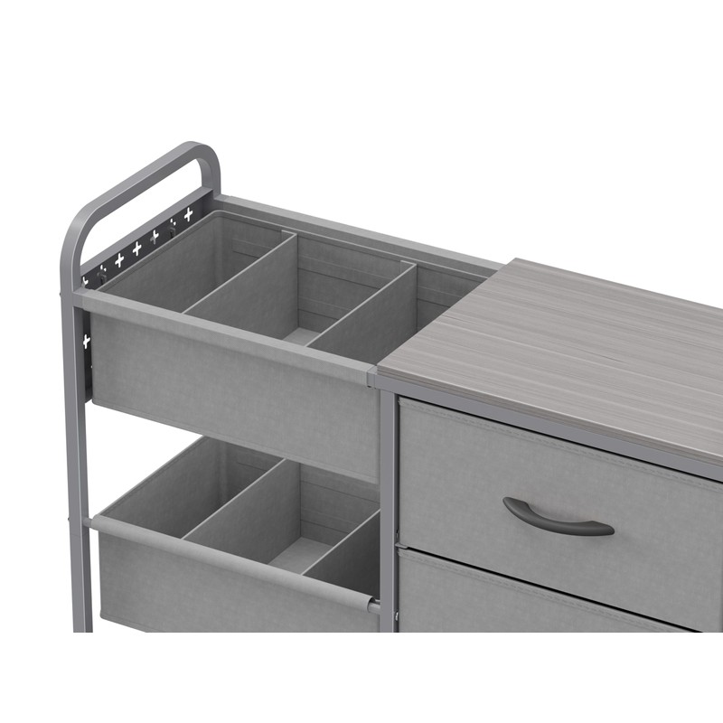 3 Tier Rolling Cart with 3 Drawer, Storage Drawer Cart