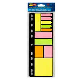 Redi-Tag Ring Binder Sticky Notes Set - 270 Sheets of Sticky Page Markers, Arrow Flags, Sticky Pads in Assorted Neon Colors & Sizes - Ideal for Binders, Notebooks, Documents & Office Use - 1 Pack