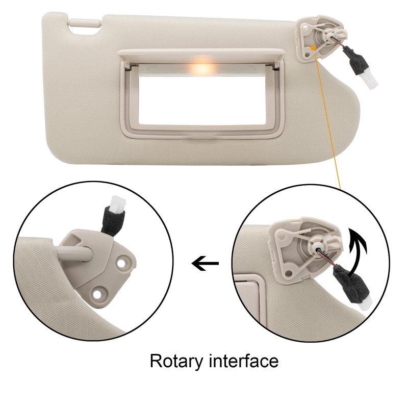 Passenger Right Side Sun Visor Replacement Compatible with Nissan Altima