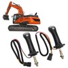 2Pcs 3 Buttons Excavator Joystick Handles, Joystick Handle for Doosan