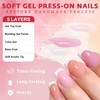 Bellelfin White French Tip Press on Nails Medium Square Fake