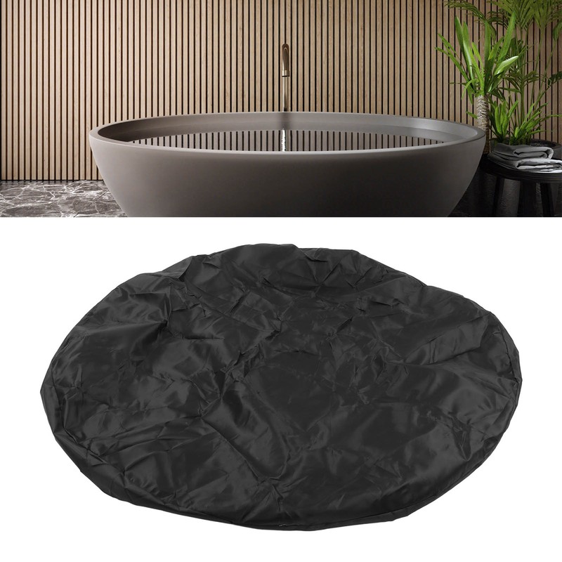 4ft Round Hot Tub Cover Oxford Fabric Folding Heat Insulation