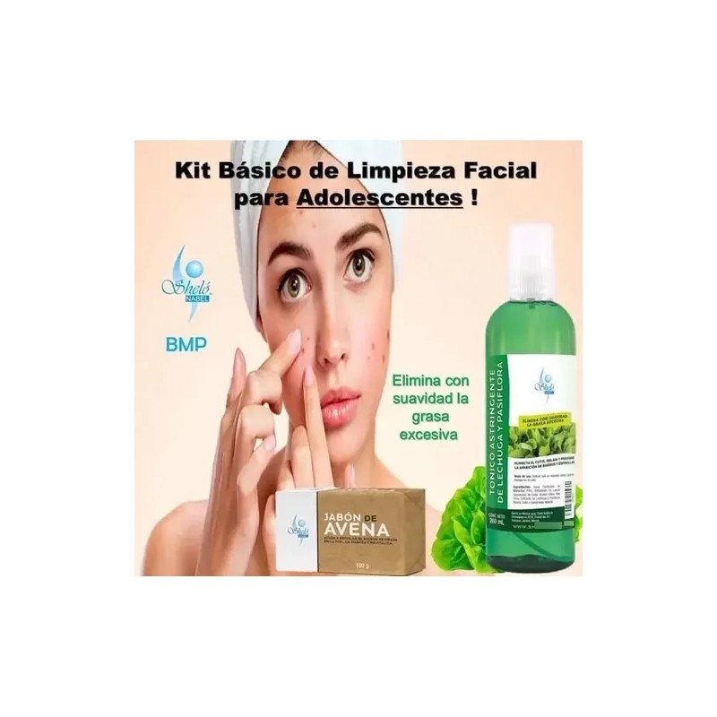 Limpieza Facial Adolescentes-astringente Y Jabón De Avena