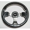 Huskey 12.5" Carbon Fiber Finish Golf Cart Steering Wheel For