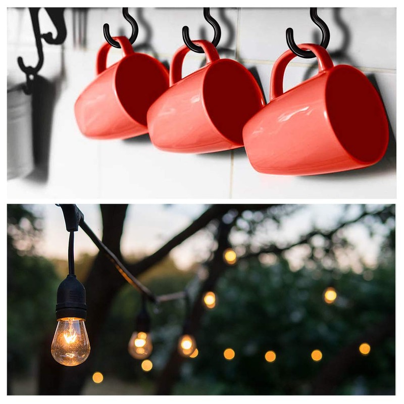 30 Pack Ceiling Hooks, 2 Inch Vinyl Coated Screw-in Hooks