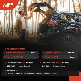 A-Premium External Liftgate Release Switch Tailgate Handle Release Switch Compatible with GMC Acadia 2009-2017 & Saturn Outlook 2007-2010