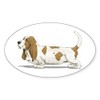 CafePress Basset Hound Oval Car Bumper Sticker