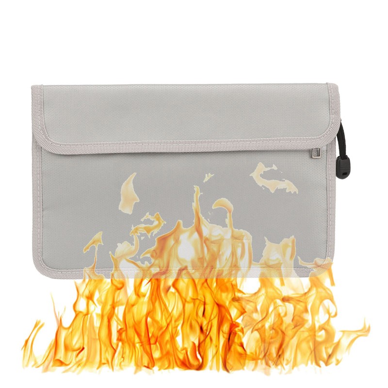 Fireproof Document Bag High Temperature Resistant File Safe Pouch with
