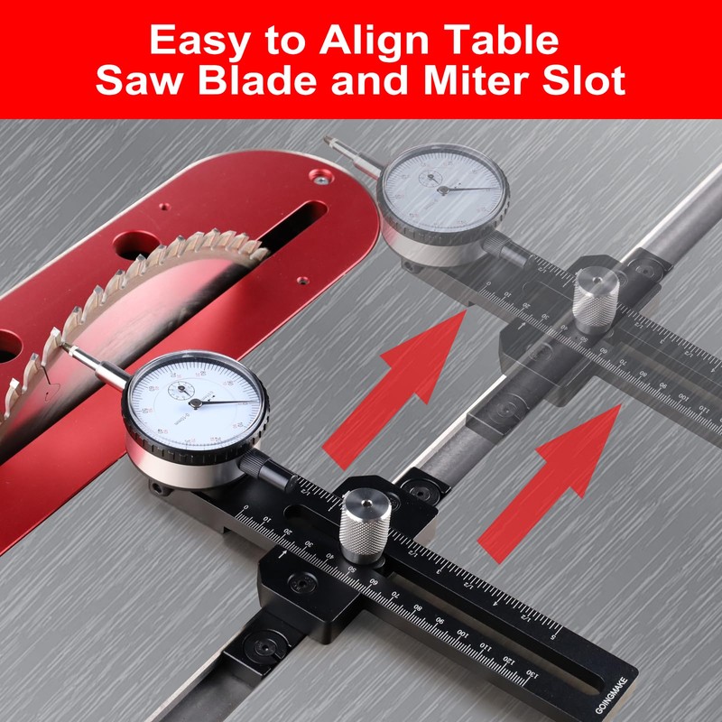 GOINGMAKE Table Saw Gauge Dia Indicator for Table Saw and