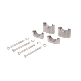 Set: Handlebar pad, natural aluminum - for Simson S50, S51, S70