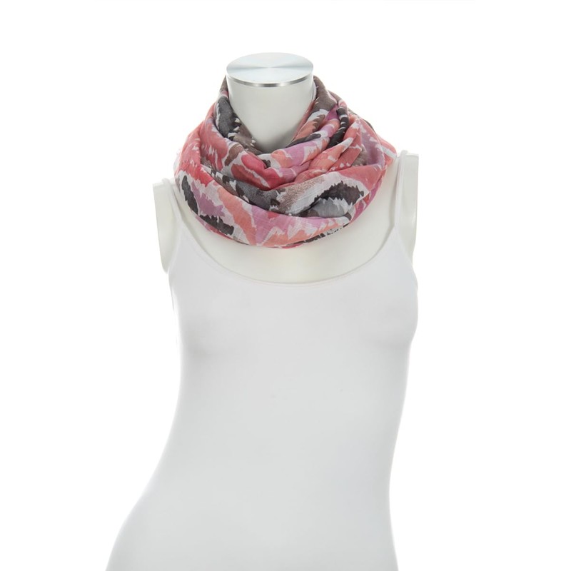 Majea Women's Loop Scarf, Tube Scarf, Neck Scarf - Pink