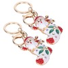 2Pcs Santa Keychain Pendant Cute Stylish Fahionable Decorative Hanging OrnamentsRed