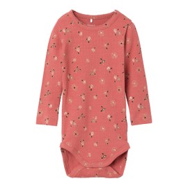 NAME IT Baby Girl Nbfosha LS Body Sleepsuit, Light Mahogany