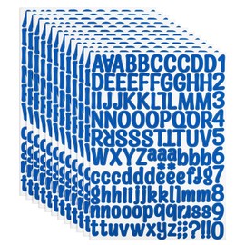 PATIKIL Vinyl Letters Numbers Stickers Kit, 1512 Pieces 12 Sheets Self Adhesive Decals for Mailbox Sign Address DIY Crafts Card (Dark Blue)