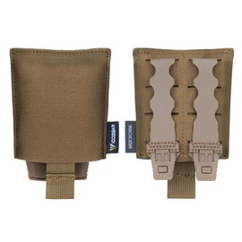 IDOGEAR SPORTS Tactical MOLLE Folding Dump Pouch Utility Tool Pouch Roll Up Quick-Release Magazine Waist Pouch Compact Storage for Outdoor Airsoft Paintball (Coyote Brown)