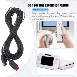 DEARCOOL New 30 FT Long Sensor Bar Extension Cable for Wii & Wii U
