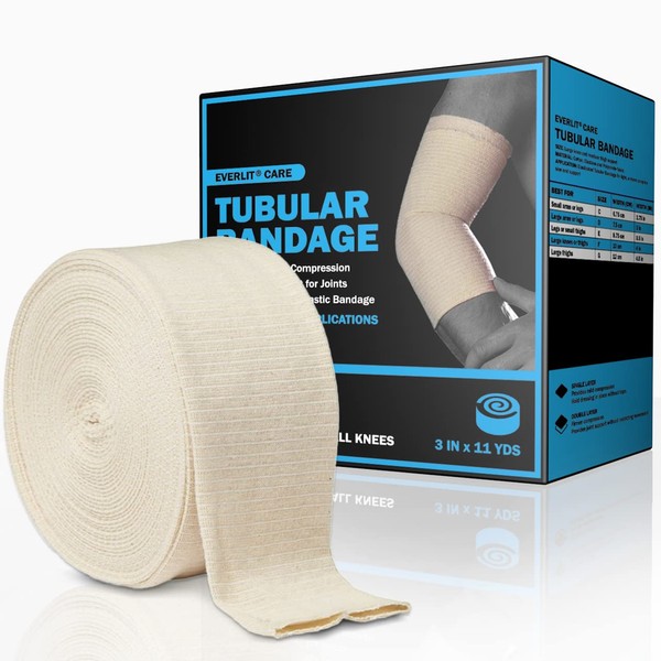 EVERLIT Elasticated Tubular Support Bandage | Stockinette Tubing for Large
