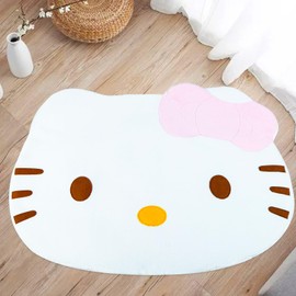 HALIFIN Cute Area Rug Cartoon Door Mats Anime Carpet Kawaii Rugs Cute Seat Cushion Cat Girls Decor Seat Cushion Children Area Mats, Soft Plush Throw with Fleece Backing