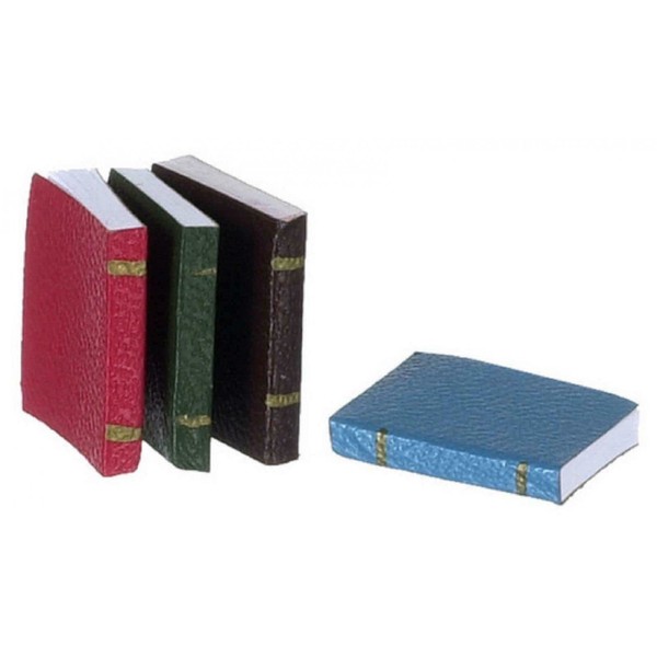 Melody Jane Dolls House Miniature Accessory Set 4 Bound Books