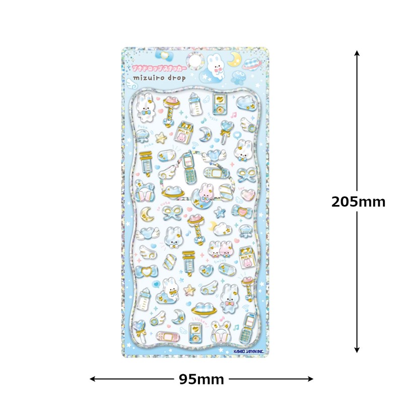 Kamio Japan 226222 Petite Drop Sticker Mizuirodoro