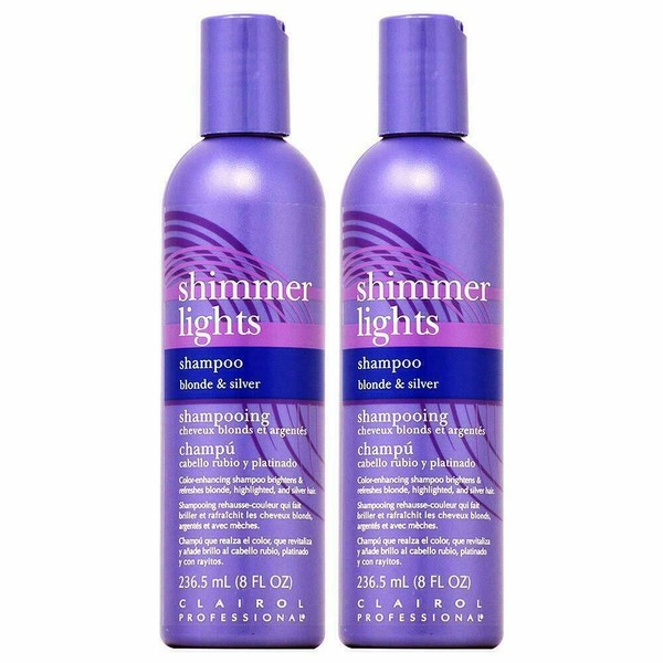 Clairol Shimmer Lights Shampoo Blonde & Silver 8oz / 236mL