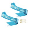 PATIKIL Birthday Girls Sash, 2 Pcs Glitter Birthday Sash for