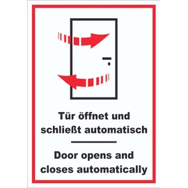 Automatic Door Sign, Portrait A6 (105 x 148 mm)