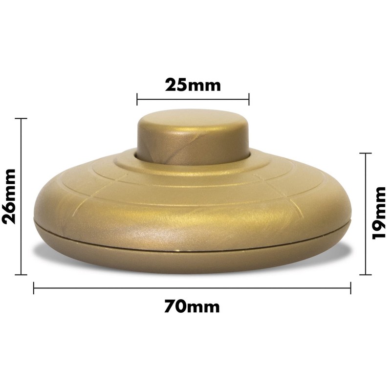 Round Foot Switch - Lights can be switched off using