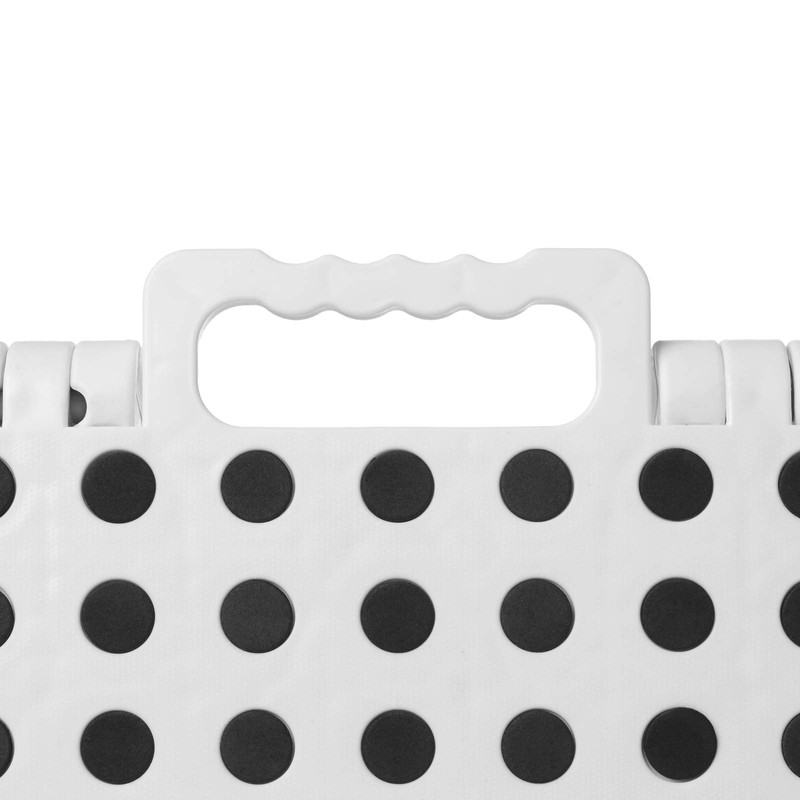 Casafield 9" Folding Step Stool with Handle, White - Portable