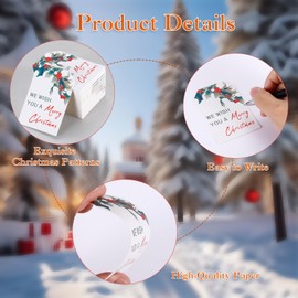 120 PCS Christmas Gift Tags with String, White Elephant Gifts, Santa Swap Gift Exchange, Christmas Tags for Gifts, Gift Tags for Christmas Presents, Paper Tags with Rope, Christmas Labels for Gifts